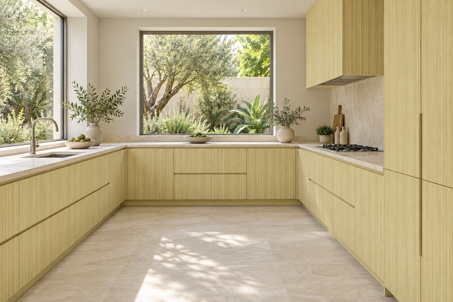Kitchen design visualization with South Mist HK2034 cabinetry